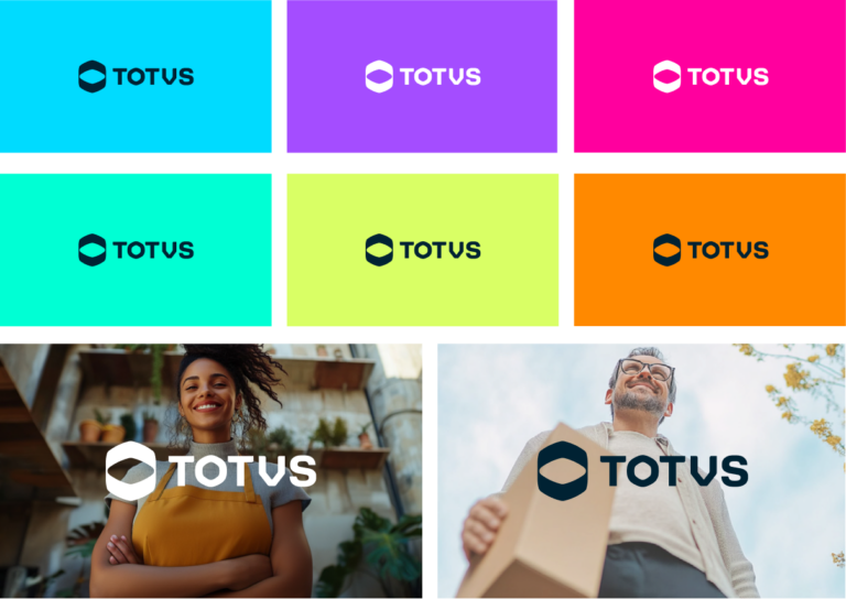 Aplicação do logo sobre fundos